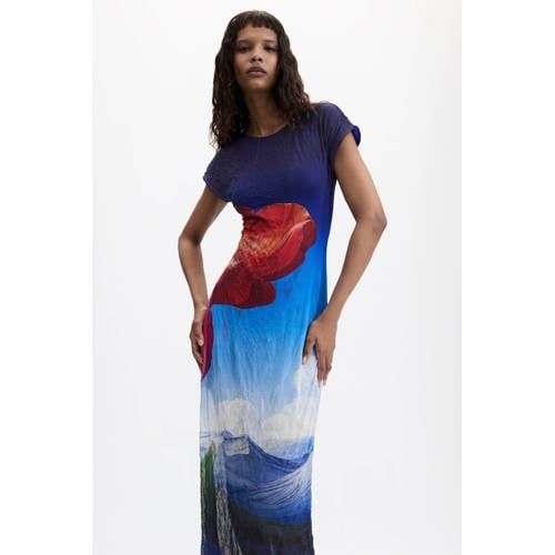 Desigual maxi jurk met print - meerkleurig