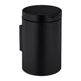 Relaxdays badkamer prullenbak hangend - 5 l - klein - softclose - met emmer - zwart