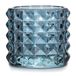 Amelia Home Theelichthouder van glas 7x6,5 cm Malaga donkerblauw