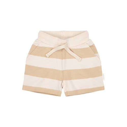 Little Dutch gestreepte sweatshort zand