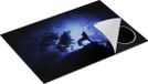 Chefcare Inductie Beschermer Huilende Wolf in Silhouet bij Volle Maan - 75x55 cm - Multicolor