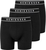Schiesser 3PACK Long-Shorts - 95/5 Multipacks - Onderbroek Heren zwart