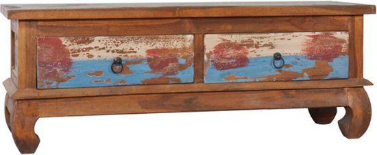 vidaXL Tv-meubel 110x35x40 cm gerecycled teakhout