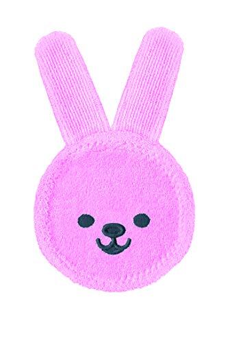 Mam Rabbit bijtring, handschoen voor orale hygiëne, ook voor tanden, microvezel, 0 maanden, roze