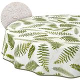 ANRO Tafelkleed Afwasbaar Rond 120 cm – Waterafstotend Indoor Outdoor, Lotuseffect, Dessin Varen, met Zoom