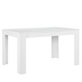 [en.casa] Eettafel Nora 140x90x77 cm wit halfmat