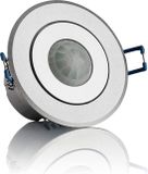 ORNO GROUP LED PIR bewegingsmelder - 360° detectie - Kantelbaar - Inbouw plafond Ø63 mm - 1200 Watt - Zilver