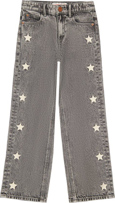 Vingino Cato Star Meisjes Jeans - Maat 170 - Grey Vintage - 100% Katoen - Herfst/Winter 2023