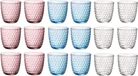 Bormioli Rocco Gekleurde Waterglazen Slot - Glazenset 18 stuks