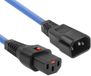 ACT Netsnoer C13 IEC Lock - C14 blauw 0,5 m