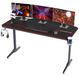 Bureau de jeu 140x60 cm, en forme de T, avec tapis de souris et supports intégrés