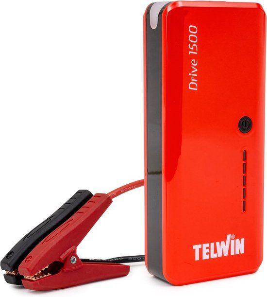 TELWIN - DRIVE 1500 12V Jumpstarter en Powerbank met LED zaklamp en USB C snelladen