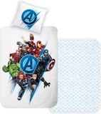 Disney Home Avengers Omkeerbaar beddengoed, 2-delig, 140 x 200 cm, kussensloop 65 x 65 cm, 100% katoen, renforcé, superzacht