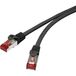 Renkforce RF-4965870 RJ45 Netwerkkabel, patchkabel CAT 6 S/FTP 30.00 m Zwart Snagless, Vergulde steekcontacten, Vlambestendig 1 stuk(s)