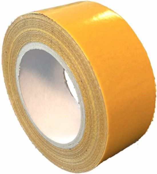Dubbelzijdige tape voor rubber sportvloeren - 50 mm x 25 meter