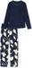 SCHIESSER Pyjama lang Dames Gebloemd deep sea blue 36