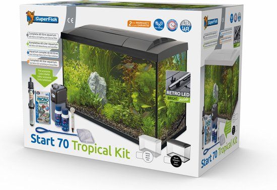 Superfish Start 70 Tropical Kit - 70 L - Zwart