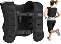 SPORTNOW Verzwaringsvest - Neopreen, Metallsand - 43L x 33B cm - Zwart