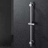 Unyqoos® Barre de douche en acier inoxydable de 68 cm avec support de pommeau de douche réglable