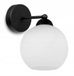 HOME LIGHT Elegante Wandlamp met Glazen Kap - Zwart/Wit