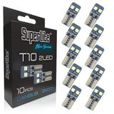 Superlite Set met 10 lampen T10 met 4 leds uit de Blue-serie, Canbus-technologie en kleurtemperatuur van 6500 K, ideaal voor auto en vrachtwagen