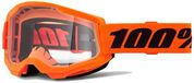 100percent Strata 2 Lunettes Orange Néon Lentille Claire/CAT0 Unisexe Polyester Motorsport