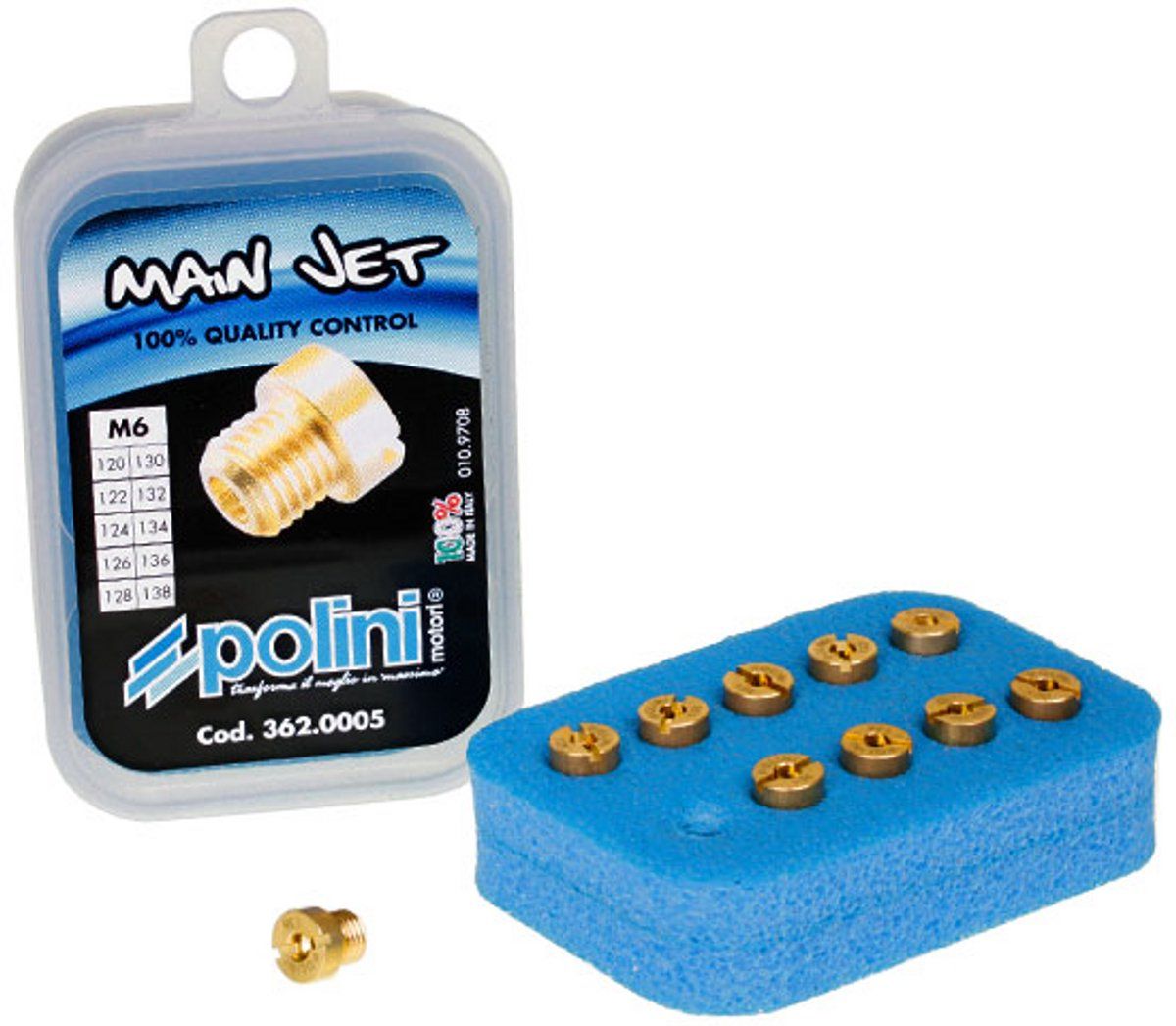 Polini Hoofdsproeier 180 tot 198 voor Dellorto PHBN 362.0008 Motor Carburateur
