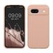 kwmobile telefoonhoesje geschikt voor Google Pixel 8a - Hoesje met siliconen coating - Smartphone case in mat oudroze
