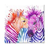 Homemania Wandfoto, zebra-dieren, voor woonkamer, slaapkamer, meerkleurig, 60 x 3 x 60 cm, HM20KNV60 x 60 – 183, polyester, hout