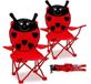 Spielwerk Chaise de jardin enfant - Pliable - Set de 2 pièces - Rouge