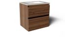 Saniclass Prime Vita Badkamermeubelset - 60x46x60cm - keramische wastafel glans wit - 1 wasbak - 1 kraangat - 2 lades - noten