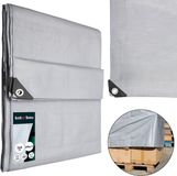 KOTARBAU® Afdekzeil - Polyethyleen - 5 x 6 m - Zilver - 160 g/m² - Waterdicht - Zeil Afdekking - Beschermzeil voor Meubels - Afdekzeil uv-bestendig