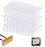 Porte-prix - Plastique - Transparent - 6 x 4,2 cm - Lot de 50 pièces