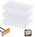 Porte-prix - Plastique - Transparent - 6 x 4,2 cm - Lot de 50 pièces