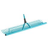 GARDENA combisystem gazonhark: Gazonhark met 60 cm werkbreedte voor het aanvegen van gemaaid gras, geschikt voor alle combisystem stelen, met praktische grasvanger, G3381-20, standaard