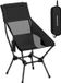 Chaise de plage pliante dossier haut réglable, noir / lot de 1