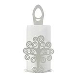 Arti & Mestieri Levensboom - Design rolhouder 100% Made in Italy - van ijzer, 15 x 33 H cm (ivoor)