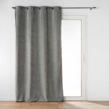 douceur d'intérieur Novana Gordijn met ogen (135 x 260 cm) antraciet fluweel
