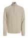 JACK & JONES Jjpaul Knit Half Zip Heren Wit-grijs XXL