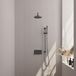 Brauer Gunmetal Edition Thermostatische Doucheset Inbouw - Hoofddouche 20 cm - Gebogen Wandarm - Met Drukknoppen - Handdouche Staaf - Doucheslang
