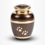 Urn Store Smulders Verhuur & Handelsonderneming B.V. Dieren Urn Hond Middel 1,2 liter Bruin Goudkleurig Pootjes