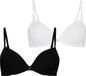 Hunkemöller Lingerie Femme Lot de 2 soutien-gorge à armatures préformées - Noir - taille D80