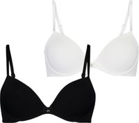 Hunkemöller Dames Lingerie 2-pack voorgevormde beugel bh - Zwart - maat D80