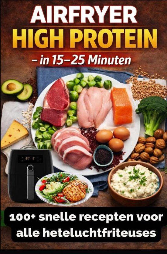 Airfryer Bol Airfryer High Protein – in 15–25 minuten 100+ snelle recepten voor alle heteluchtfriteuses – inclusief voedingswaarden
