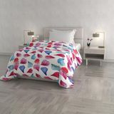 Fantasy winterdekbed Made in Italy, bloemblaadjes, Frans bed, 220 x 260 cm