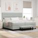 Maison Exclusive - Lit boxspring avec tête de lit gris clair 200 x 200 cm, velours
