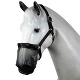 Horze Vliegenhoes ter bescherming van de neus tijdens het rijden of wervelen, zwart, maat pony paard