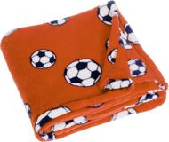 Playshoes Fleece Deken Voetbal Oranje 75 x 100 cm