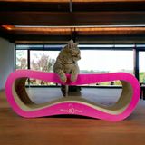Mruu&Pruu GROOT KATTENKRAASBED Kattenmand Krabplank Krabpaal Karton Krabmand Kattenbed 78x28x24 cm ROZE