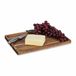 Relaxdays houten snijplank, van acaciahout, keukenplank, HxBxD: 2 x 35 x 24 cm, serveerplank, met opstaande rand, natuur